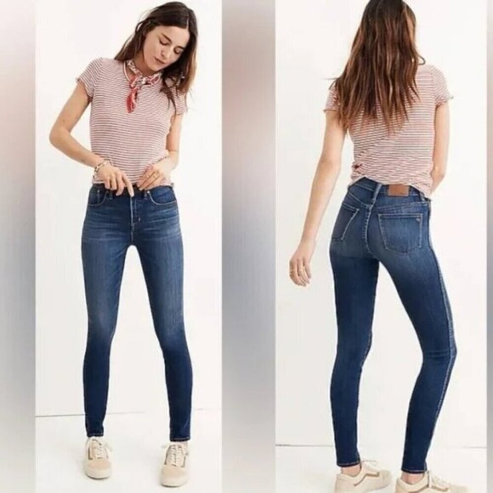 NWT MADEWELL 10" High-Rise Skinny Jeans Danny Wash Womens Size 23 Tall